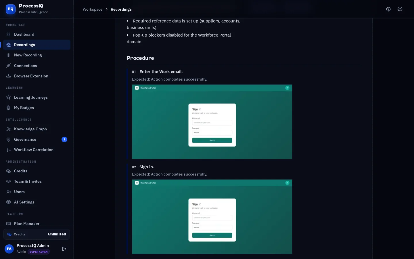 ProcessIQ SOPs screenshot